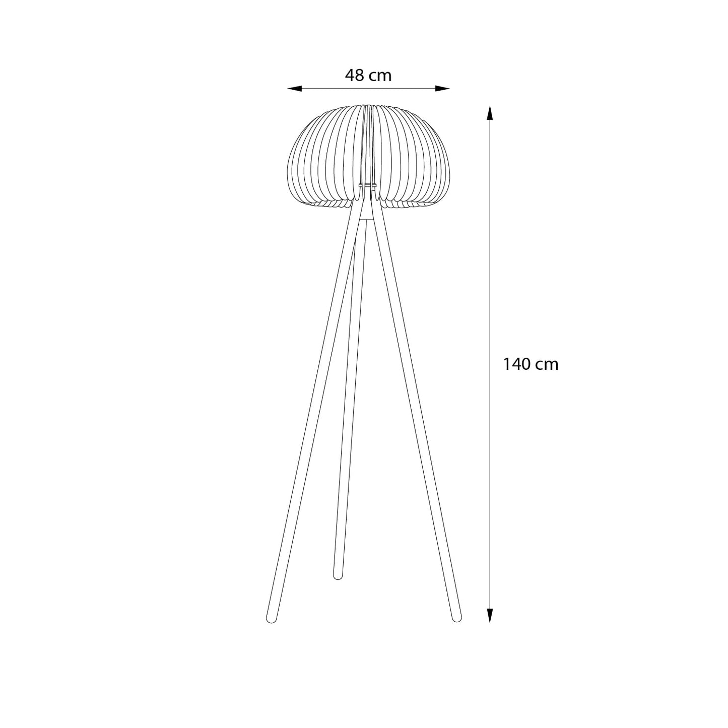 Lámpara de Pie Calabaza 7W Luz Cálida