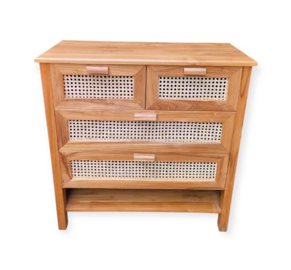 Cómoda Ana Rústica de Madera con Cajones Amplios y Elegantes