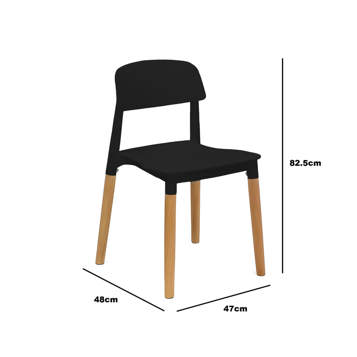 Silla Comedor Arya Negra