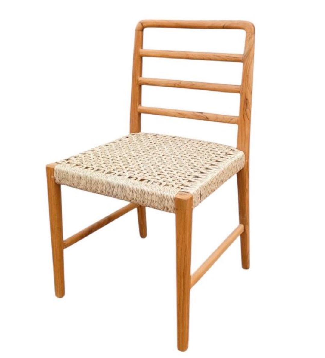 Silla Laura de Madera Teca con Asiento Beige