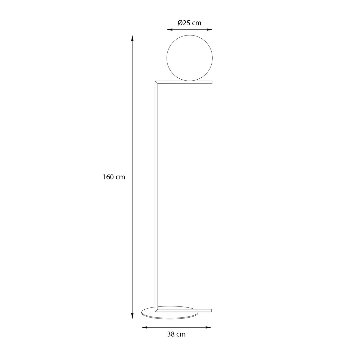 Lámpara de pie LED Studio Esfera 4W