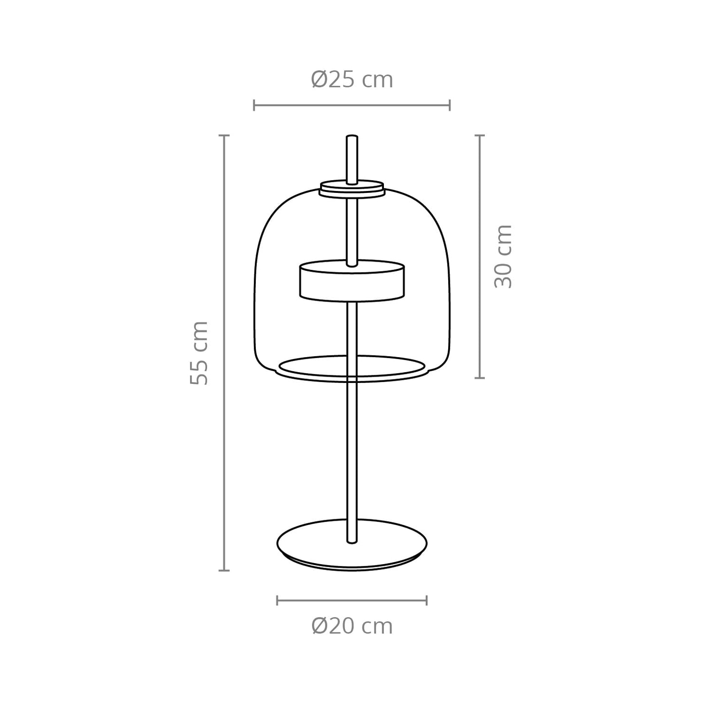Lámpara de mesa LED Glass 12W