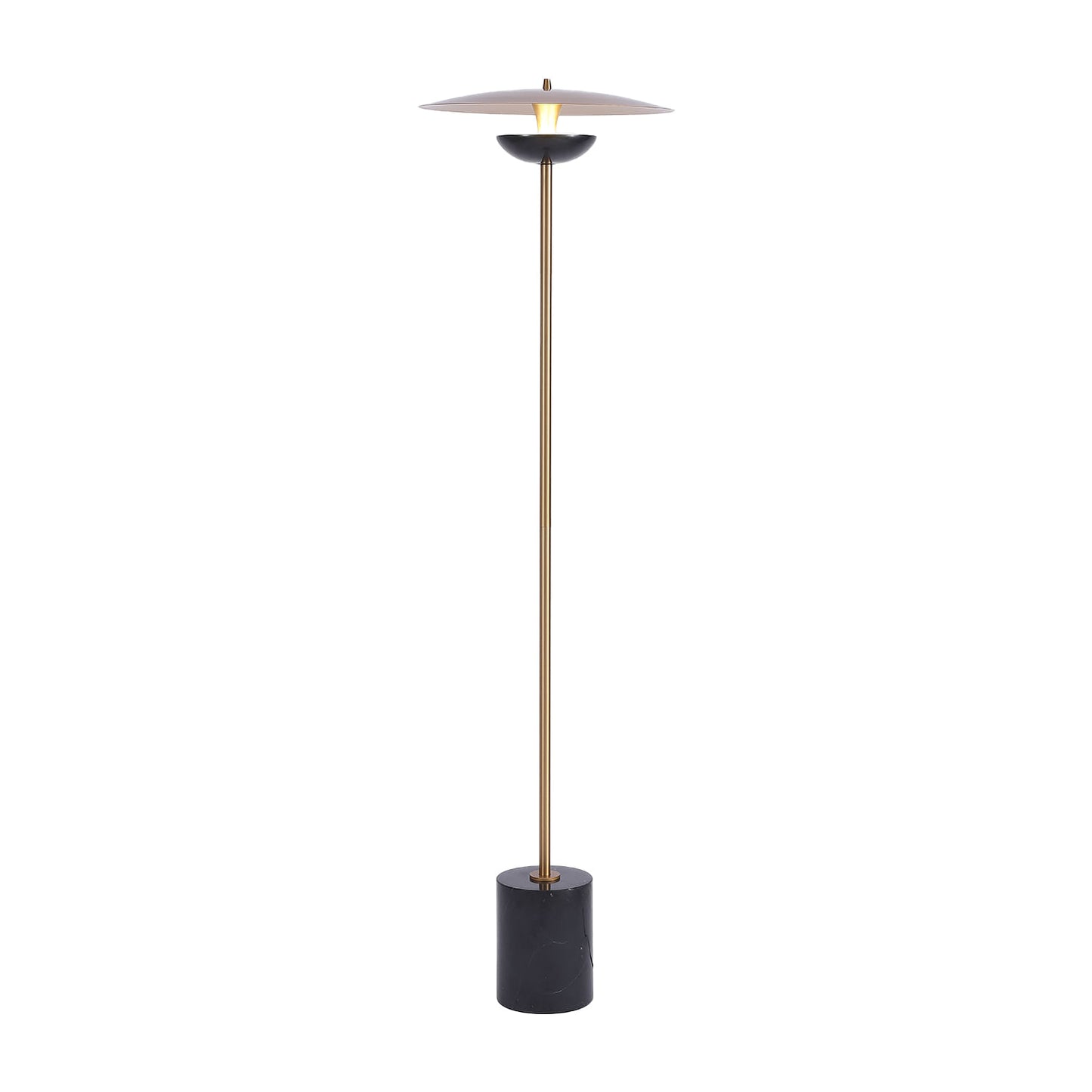 Lámpara de pie Led Studio Sun 20W Luz Cálida Dorado Negro