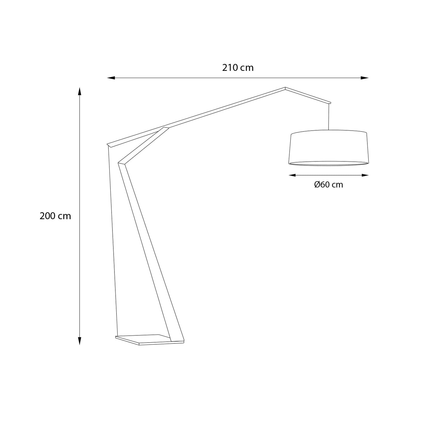 Lámpara de Pie LED Studio Domino 9W Negro