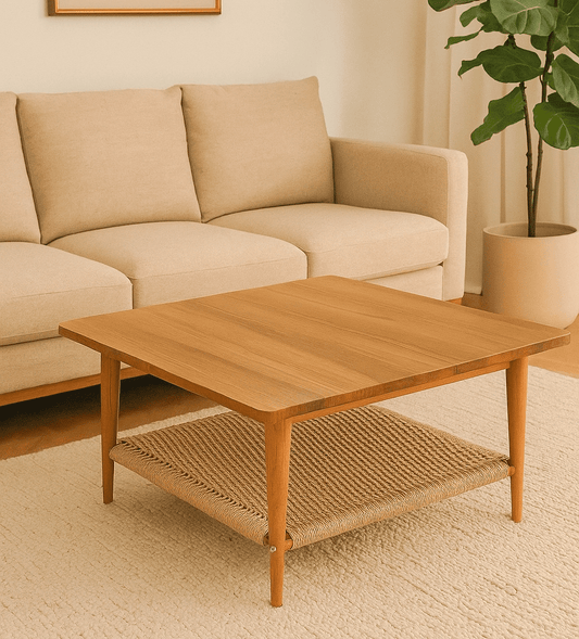 Mesa de Centro Julia de Madera Maciza con Estilo Acogedor