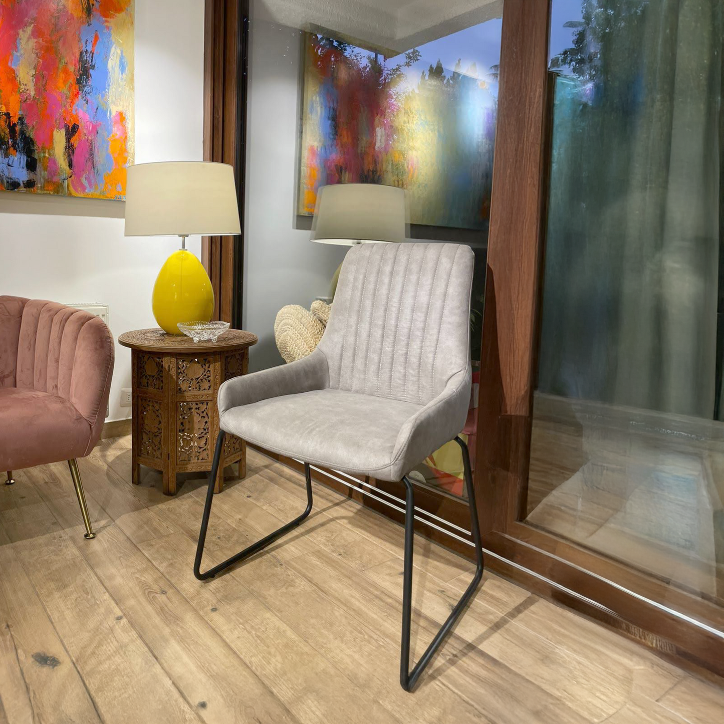 Silla Chicago Ecocuero Gris