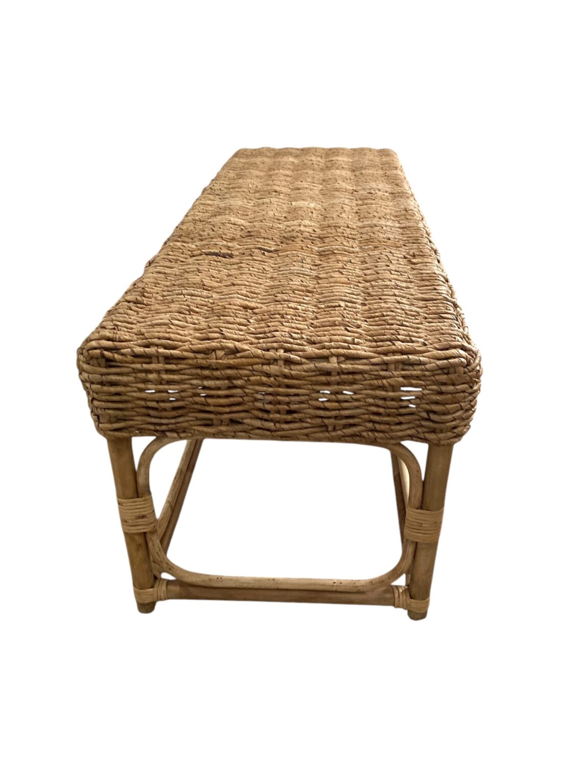 Banqueta Nora de Madera Teca con Fibra de Banana