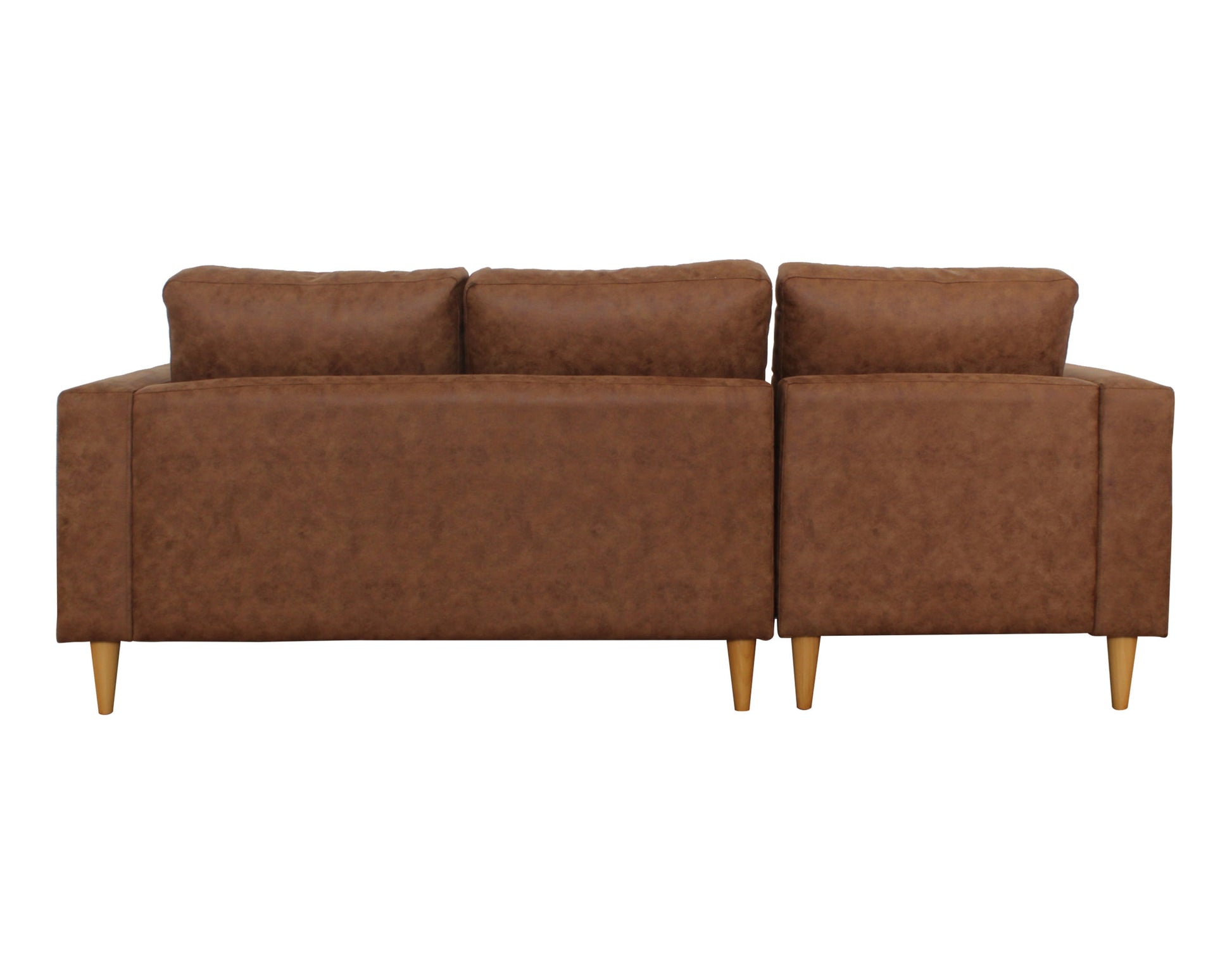 Sofá Seccional de Cuero Bonded 30% con Chaise Longue Izquierdo