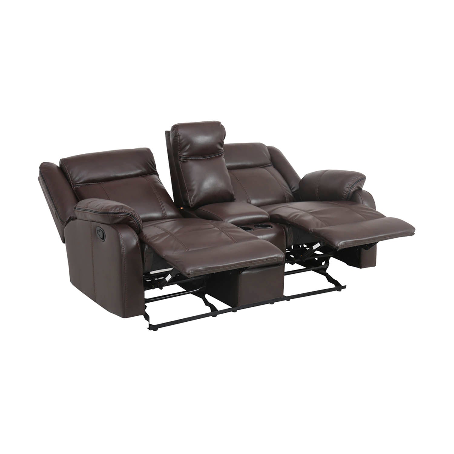 Sofá Reclinable 2 Cuerpos Phoenix Café
