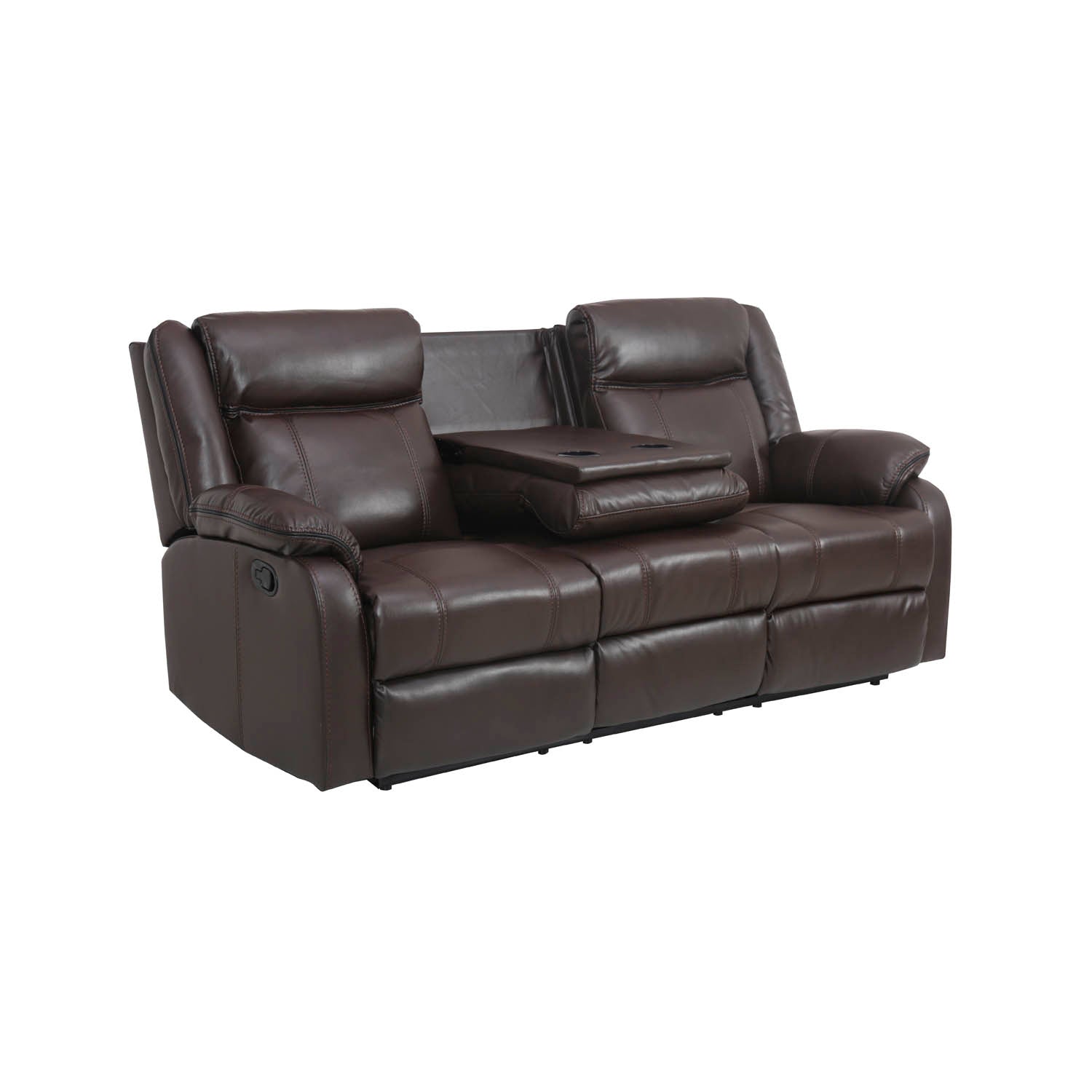 Sofá Reclinable 2 Cuerpos Phoenix Café